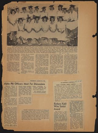 Beta Epsilon Chapter Scrapbook, 1961, Page 6