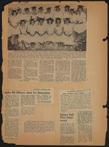 Beta Epsilon Chapter Scrapbook, 1961, Page 6