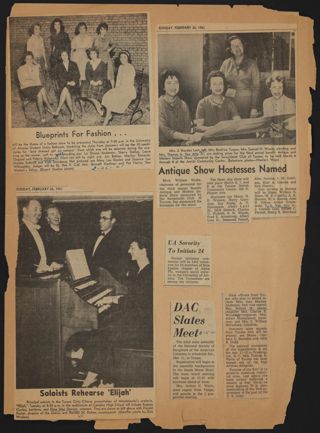 Beta Epsilon Chapter Scrapbook, 1961, Page 1