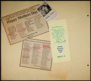 Beta Tau Chapter Scrapbook, 1970s-1980s, Page 55