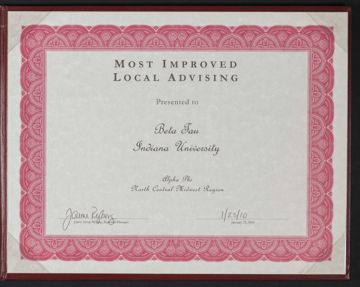 Most Improved Local Advising Award