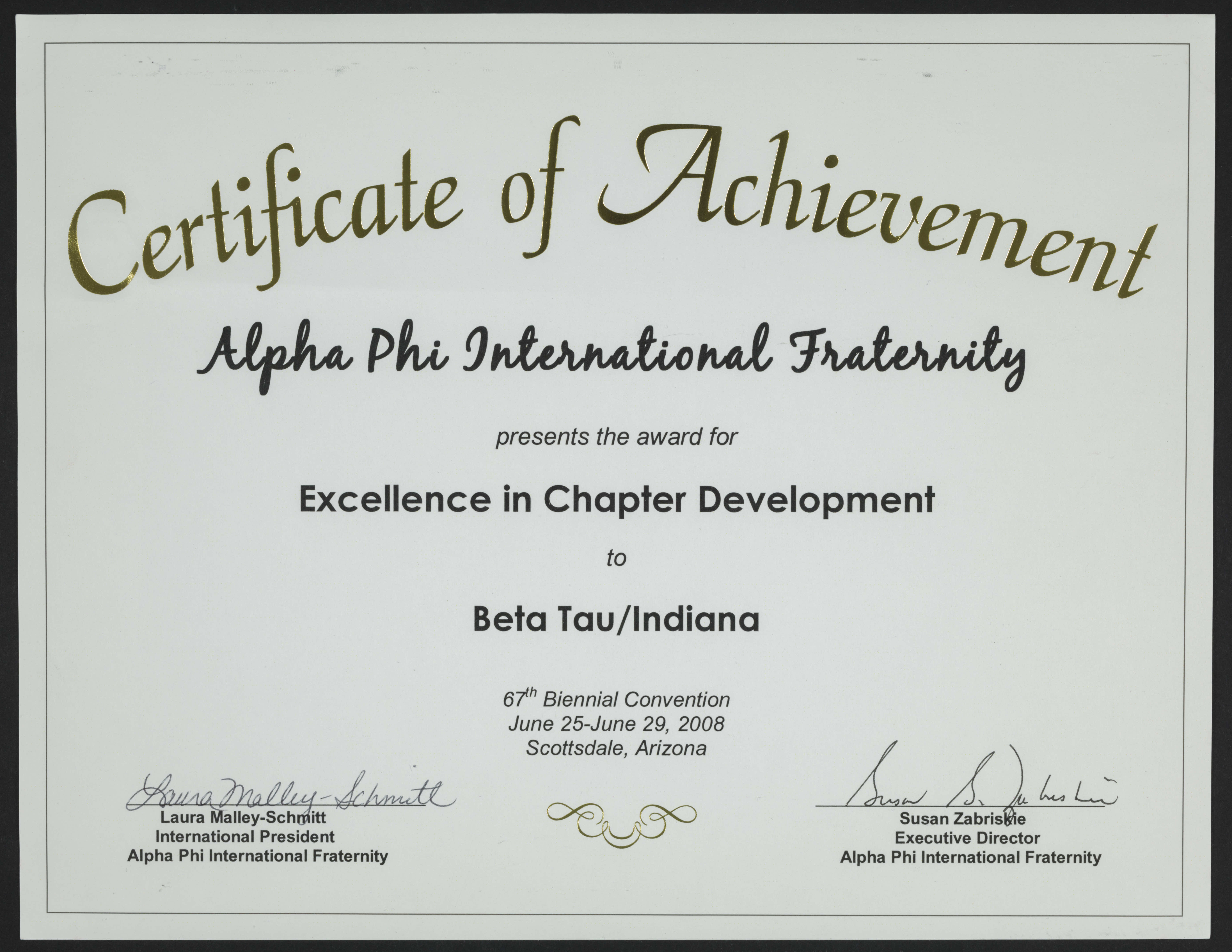 Excellence in Chapter Development Award
