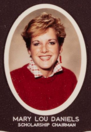 Beta Beta Chapter Composite Detail, Mary Lou Daniels, 1984-1985