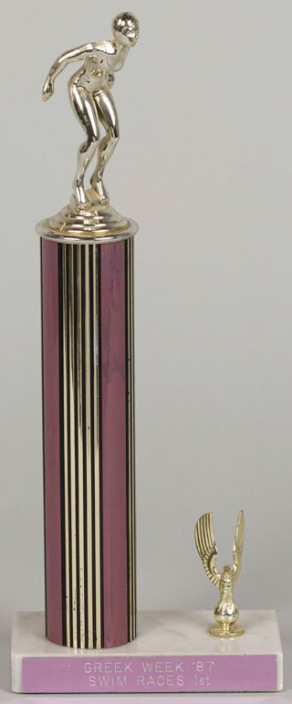 Greek Week Swim Races First Place Trophy, 1987