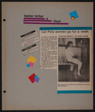 Epsilon Chi Chapter Scrapbook, 1984-1985, Page 25