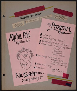 Epsilon Chi Chapter Scrapbook, 1984-1985, Page 42