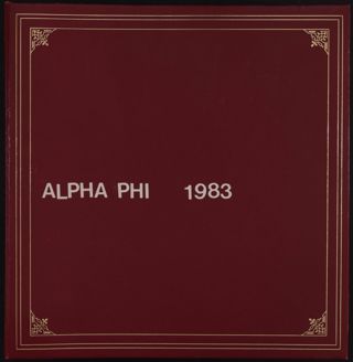 Debbie Francis Alpha Phi Scrapbook, Front Cover