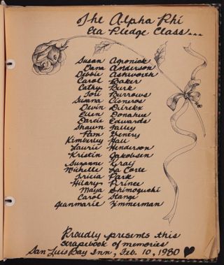 Epsilon Chi Chapter Eta Pledge Class Scrapbook, Page 2