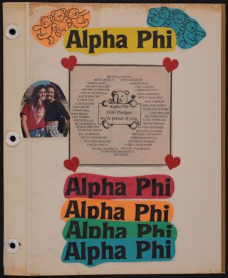 Epsilon Chi Chapter Tau Pledge Class Scrapbook, Page 1