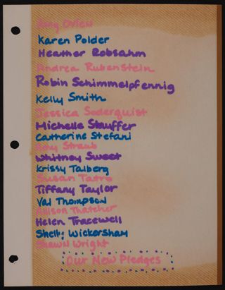 Epsilon Chi Chapter Sigma New Member Class Scrapbook, Page 23