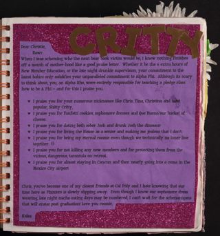 Epsilon Chi Chapter Letters Scrapbook, Page 35