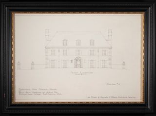 Proposed Beta Beta Chapter House Framed Architectural Drawing
