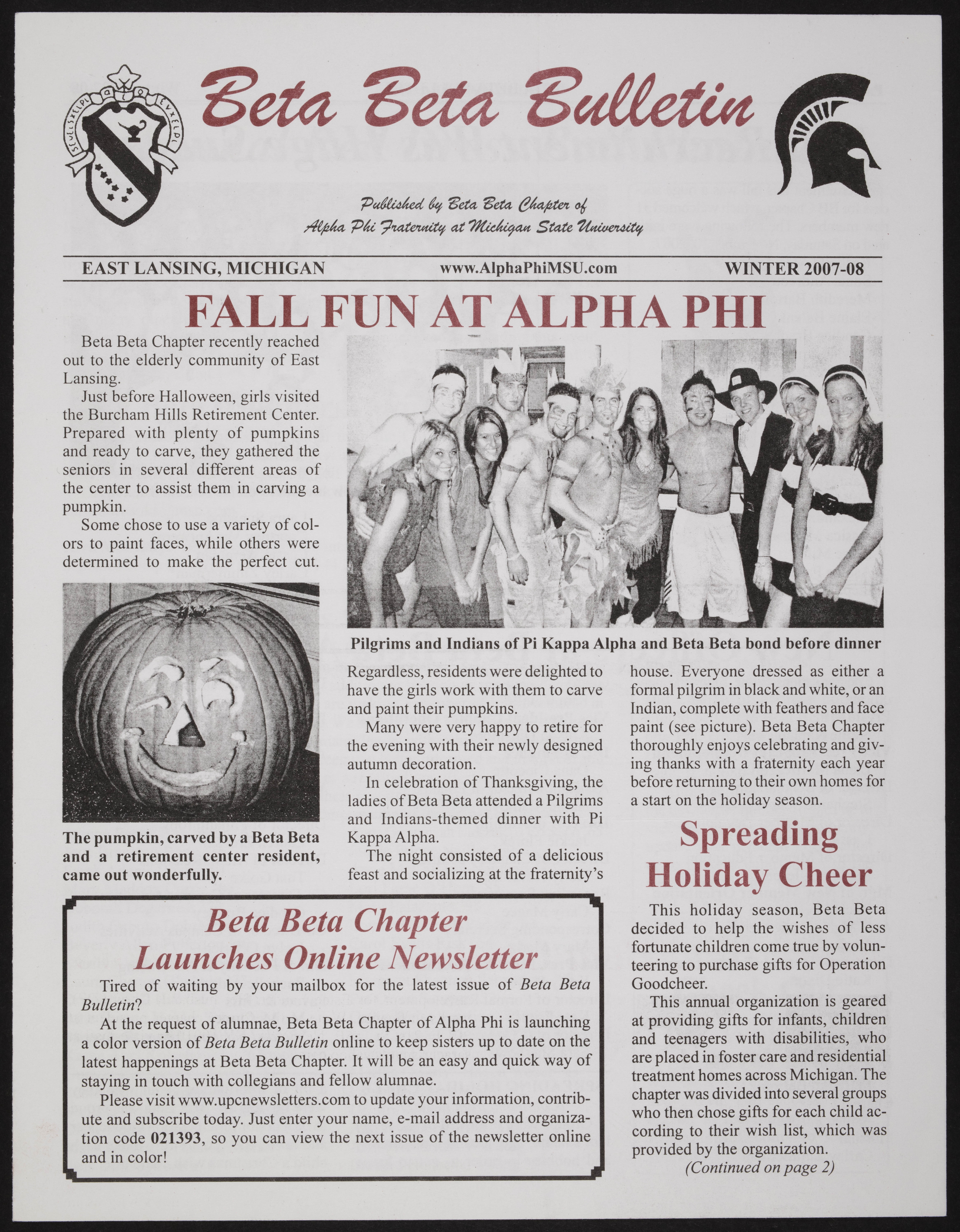 Beta Beta Chapter Online Newsletter