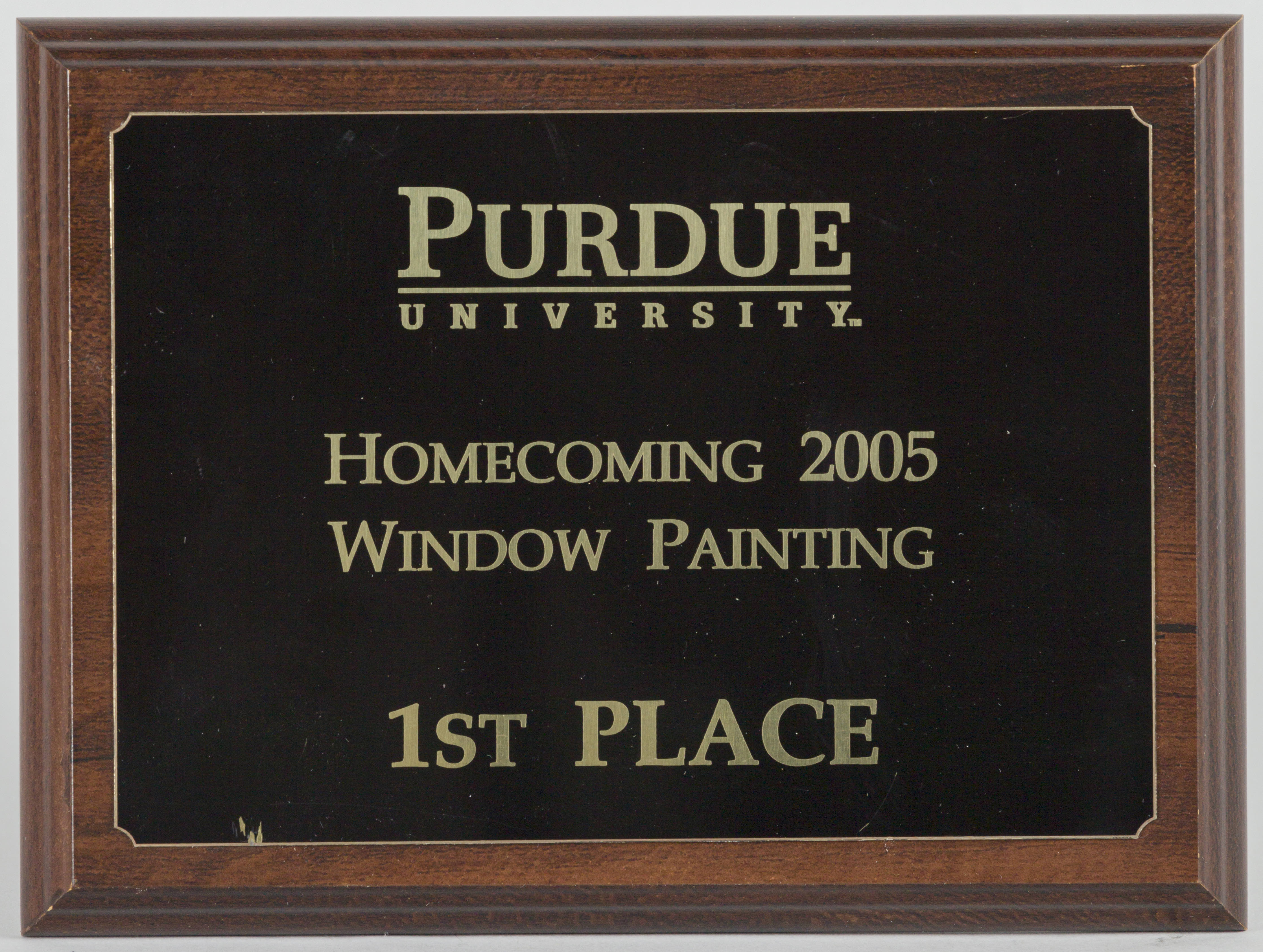 Purdue University Homecoming Window Painting Award