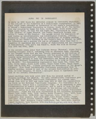 Alpha Phi Memorabilia for Delta Mu Chapter Scrapbook, Page 22