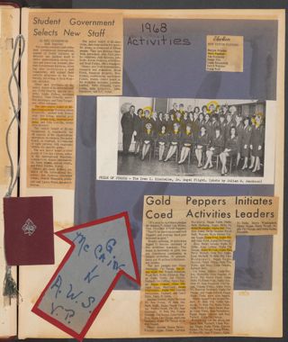 Delta Mu Chapter Scrapbook, 1968, Page 1