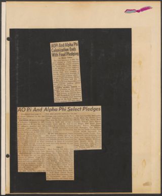 Delta Mu Chapter Scrapbook, 1963-1965, Page 19