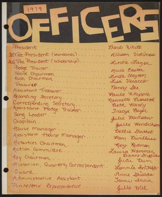 Delta Mu Chapter Scrapbook, 1978-1979, Page 31