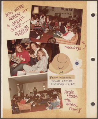 Delta Mu Chapter Scrapbook, 1980-1982, Page 22