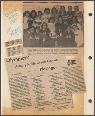 Delta Mu Chapter Scrapbook, 1980-1982, Page 12