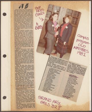 Delta Mu Chapter Scrapbook, 1980-1982, Page 35