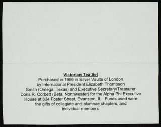 Victorian Tea Set Card, 1956