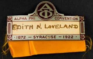 Edith N. Loveland Convention Name Tag, 1922