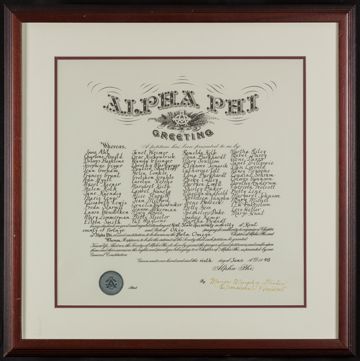 Beta Omega Chapter Charter, June 6, 1948