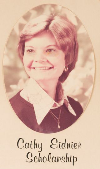 Beta Omega Chapter Composite Detail, Cathy Eidnier, 1975-1976