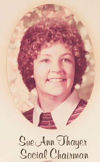 Beta Omega Chapter Composite Detail, Sue Ann Thayer, 1976-1977