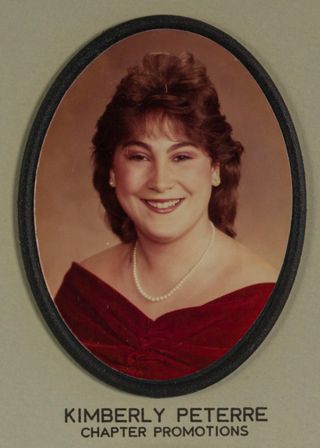 Beta Omega Chapter Composite Detail, Kimberly Peterre, 1984-1985