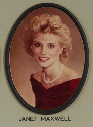 Beta Omega Chapter Composite Detail, Janet Maxwell, 1984-1985