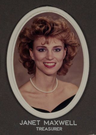 Beta Omega Chapter Composite Detail, Janet Maxwell, 1985-1986