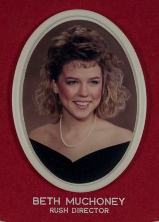 Beta Omega Chapter Composite Detail, Beth Muchoney, 1986-1987