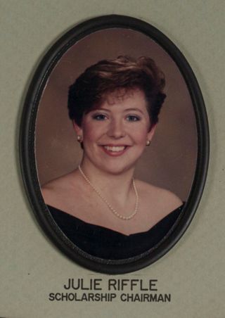 Beta Omega Chapter Composite Detail, Julie Riffle, 1988-1989