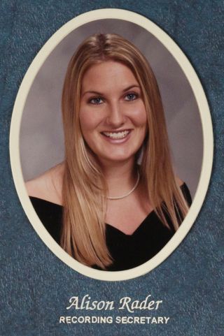 Beta Omega Chapter Composite Detail, Alison Rader, 2000-2001