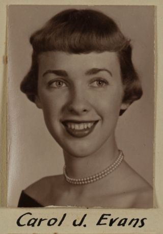 Beta Omega Chapter Composite Detail, Carol J. Evans, 1955