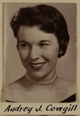 Beta Omega Chapter Composite Detail, Audrey J. Cowgill, 1955