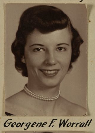 Beta Omega Chapter Composite Detail, Georgene F. Worrall, 1955