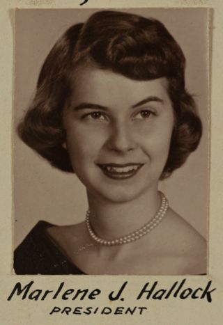 Beta Omega Chapter Composite Detail, Marlene J. Hallock, 1955