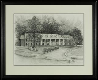 Epsilon Beta Chapter House Framed Drawing, 2004