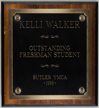 Butler YMCA Outstanding Freshman Student Plaque, 1988