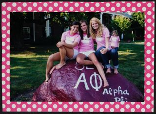Three Epsilon Beta Chapter Members on Painted Rock Photograph