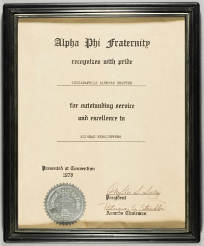 Excellence in Alumnae Newsletters Award