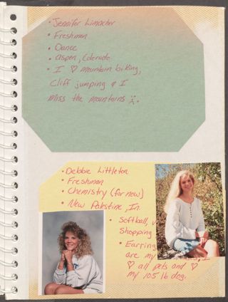 Epsilon Beta Chapter New Member Scrapbook, 1991-1992, Page 7