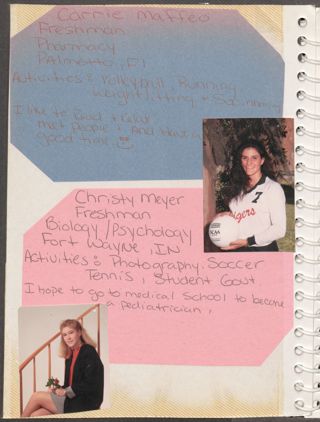 Epsilon Beta Chapter New Member Scrapbook, 1991-1992, Page 8