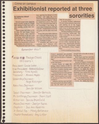 Epsilon Beta Chapter New Member Scrapbook, 1988-1989, Page 7