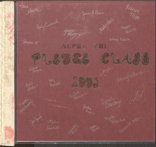 Epsilon Beta Chapter New Member Scrapbook, 2003, Page 1