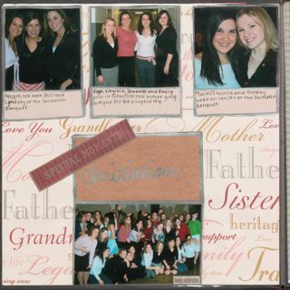 Epsilon Beta Chapter New Member Scrapbook, 2005, Page 6