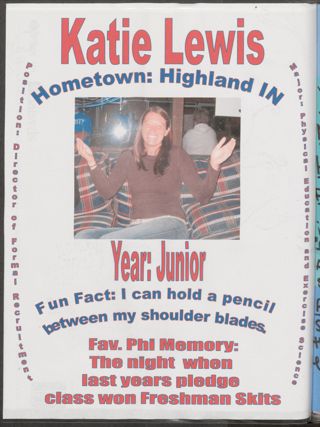 Epsilon Beta Chapter Meet the Members Scrapbook, 2007, Page 32